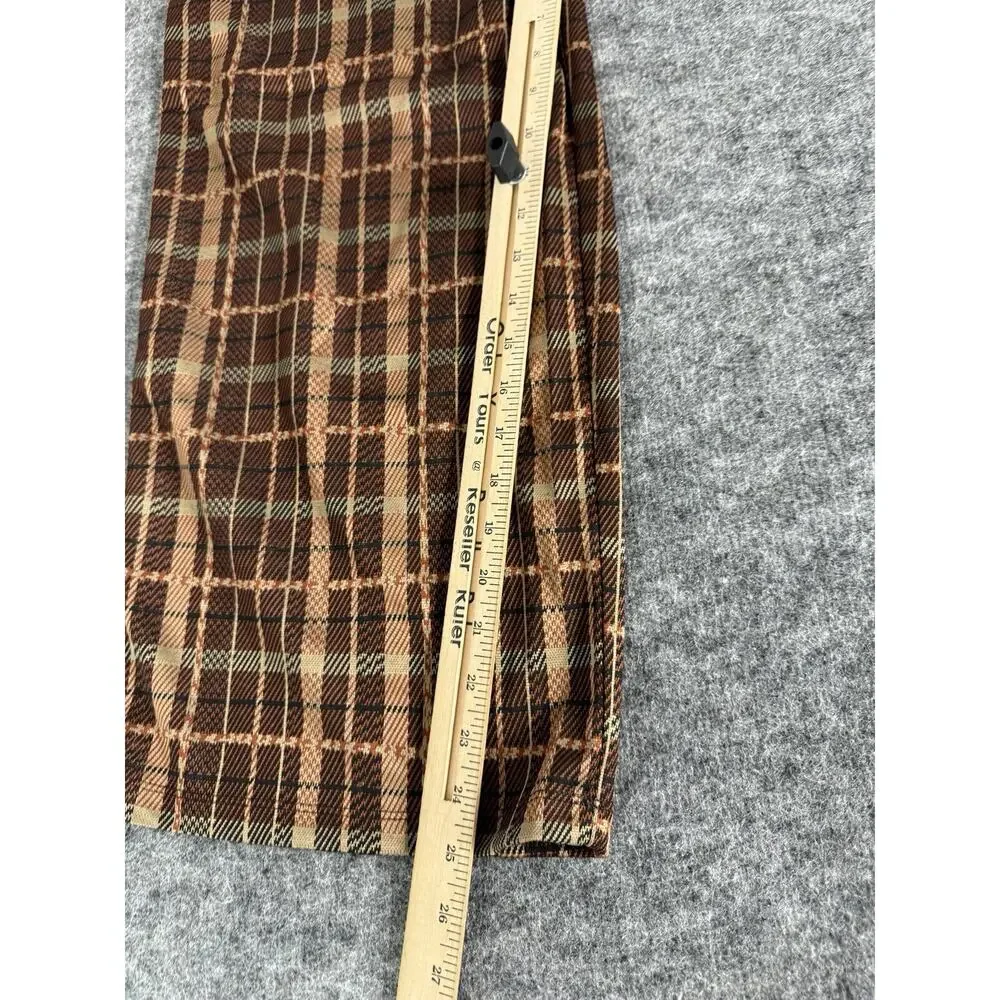 SoHo Apparel Ltd Pants Women Large Plaid Brown Career Dress Pants N34 - Picture 8 of 9